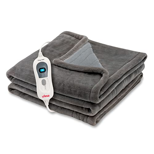 Ufesa Softy Fleece Coperta Termica Elettrica 150X100 Cm, 120W, Extra Morbido, 3 Livelli Di Temperatura, Spegnimento Automatico, Lavabile
