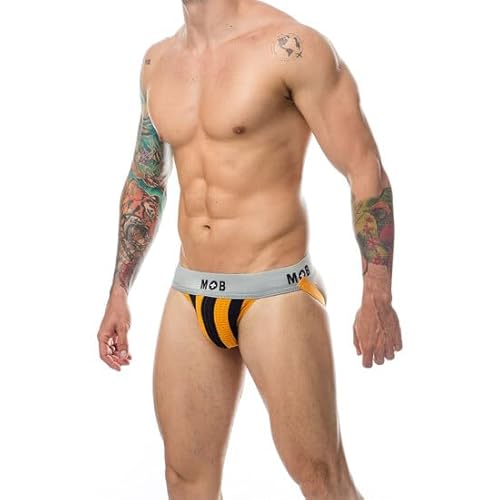 Mob Stripe Classic Jock - Tanga Naranja