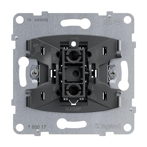 Legrand, Seano 765017 - Inserto Per Pulsante Con Contatto Alternato E Morsetto N, Morsetti A Incastro, Funzione Di Illuminazione A Led (Art. N.: 76452