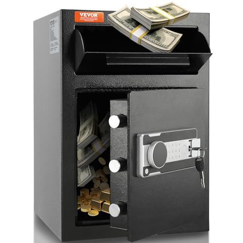 Vevor Cassaforte Con Serratura Digitale Cassaforte Per Deposito Acciaio Laminato A Freddo 2,5C, Cassaforte Con Sportello Serratura Password A 3-12 Cif