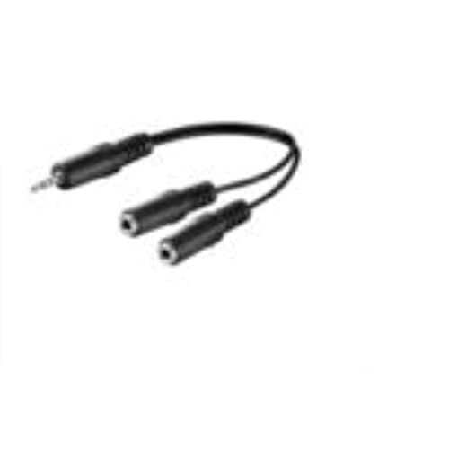 Microconnect 3.5Mm - 2 X 3.5Mm, M/F Cavo Audio 0,2 M Nero