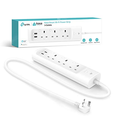 Tp-Link Kasa Wifi Power Strip 3 Outlets With 2 Usb Ports, Equipped With Etl Certified Surge Protection Shields, Control From Anywhere, Voice Control,