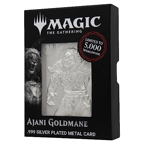 Magic The Gathering - Ajani Goldmane - Carte Collector Plaqué Argent
