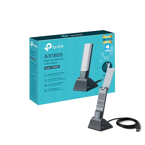 Tp-Link Adattatore Usb Wireless Dual-Band Wi-Fi 6 Ax1800 Ad Alto Guadagno, Cavo Usb 3.0 Da 1,2 Metri, Tecnologia Beamforming, Giochi A Bassa Latenza,