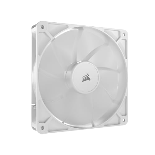 Corsair Rs140 140 Mm Pwm Ventola – Connessione A Margherita – Basso Rumore – Cuscinetto A Cupola Magnetica – Confezione Singola – Bianco