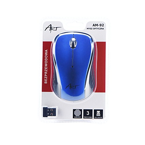 Mouse Art Wireless-Optica Usb Am-92 Blu