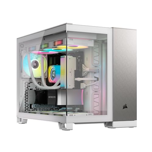 Corsair 2500X Small-Tower Matx Case Per Pc Doppia Camera - Vetro Temperato Panoramico - Compatibile Con Scheda Madre A Connessione Inversa - Nessuna V
