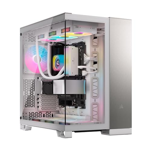 Corsair 6500X Mid-Tower Atx Case Per Pc A Doppia Camera - Vetro Temperato Panoramico - Compatibile Con Scheda Madre A Connessione Inversa - Nessuna Ve