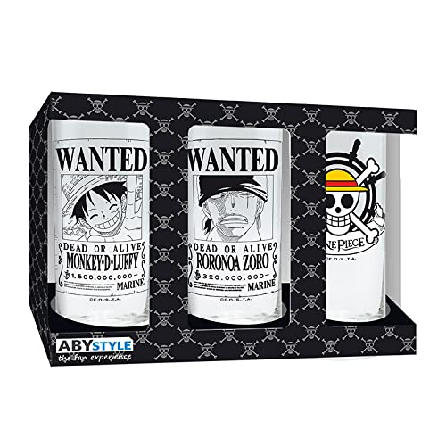 Abystyle Un Pezzo - Rufy Zoro & Teschio - Set Da 3 Verres