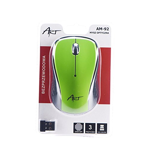 Mouse Art Wireless-Optica Usb Am-92 Vert