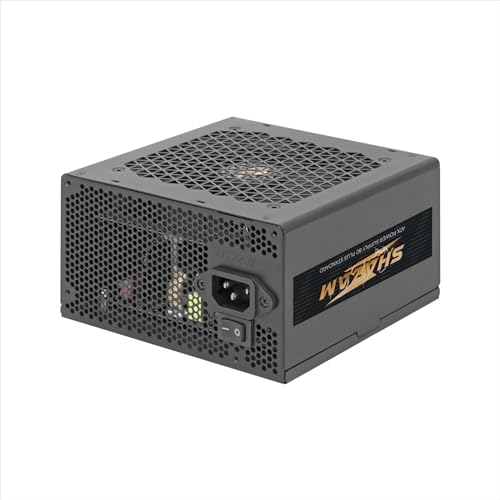 Noua Shazam 500W Alimentatore Atx Per Pc 500 Watt 80+ White, Dc To Dc, Ventola Silenziosa Da 120Mm, Pfc Attivo, Cavi Piatti