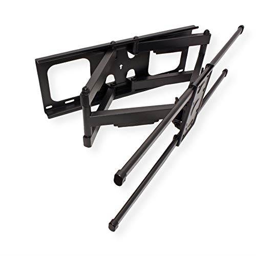 Value Supporto Articolato Solido Per Tv Da Montaggio A Parete, Fino A 228,6 Cm (50"-90"), Fino A 75 Kg, Colore: Nero