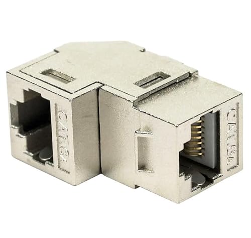 Techly Professional 369229 Accoppiatore Rj45 F/F 90° Cat.6A Schermato Silver