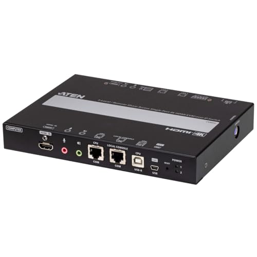 Aten Cn9850 - Switch Kvm Over Ip Con Accesso Remoto Locale A 1 Porta Singola 4K Hdmi