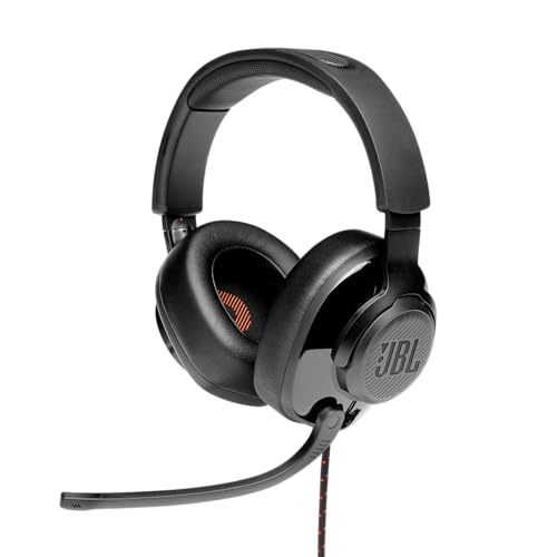 Jbl Quantum 300 Cuffie Gaming Over-Ear Con Filo, Headset Da Gioco Con Microfono E Surround, Compatibilità Multipiattaforma, Colore Nero