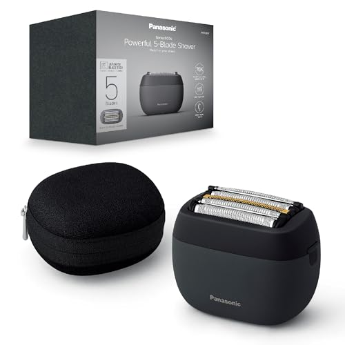 Panasonic Es-Pv3B-K803 Serie 900S Shaver, Rasoio Elettrico Da Uomo Wet & Dry A 5 Lame, Sensore Barba Reattivo, Usb-C, Custodia, Nero Opaco