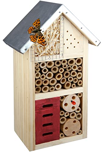 Cult At Home - Casetta Per Insetti, Per Api Selvatiche, Coccinelle E Farfalle, Altezza 26 Cm