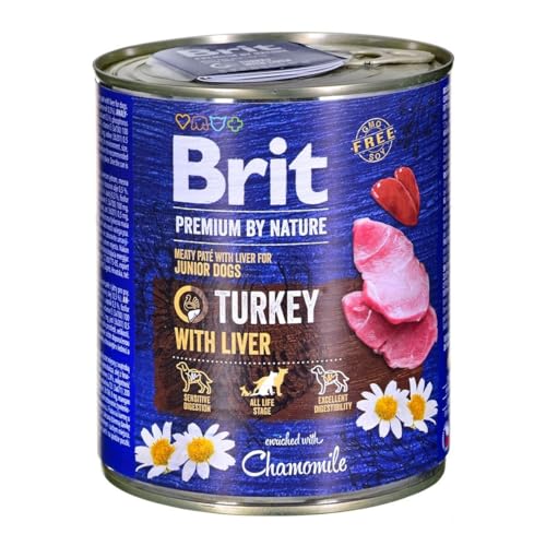 Brit Cibo Umido Premium Junior Tacchino Fegato 800 G