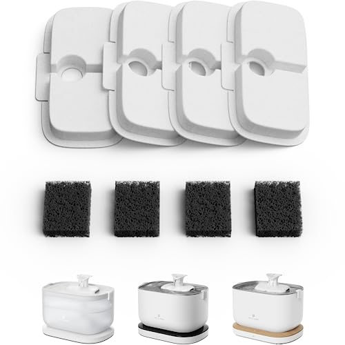 Petlibro 4 Packs Replacement Filters For Dockstream Cat Water Fountain Plwf005/Plwf115, 2 Months Set Of Replacement Filters For Ultra Quiet Pet Water