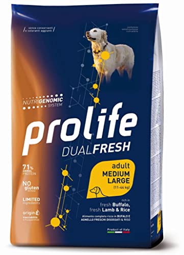 Prolife Dual Fresh Adult Medium Large Bufalo Agnello E Riso 12 Kg