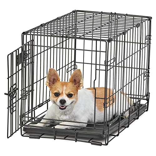 Midwest Homes For Pets Gabbia Metallica Life Stages Per Cani Xs A Una Porta, Pieghevole, Lunga 58,42 Cm, Con Pannello Divisorio, Piedini Protettivi, V