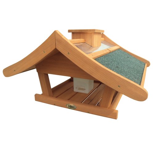 Habau Estonia 2996 Birdhouse Con Contenitore Per Il Mangime E Supporto