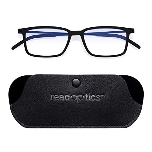 Read Optics Blue Light Protection Eye Glasses For Reading 2 Black 0 To 2.5 Ultra Thin Frame Men/Women Ready Readers Spectacles With Anti Glare, Blue B
