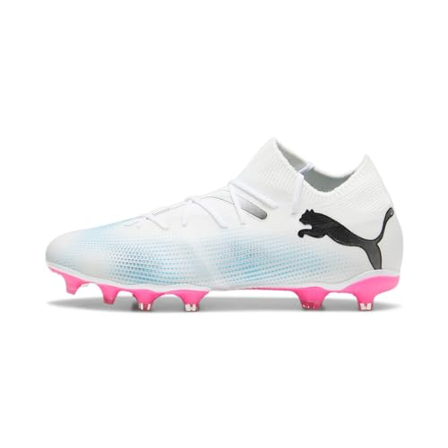 Puma Men Future 7 Match Fg/Ag Scarpe Da Calcio, Puma White Puma Black Poison Pink, 41 Eu