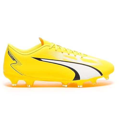 Puma Ultra Play Fg/Ag Jr, Scarpe Da Calcio Unisex - Bambini E Ragazzi, Yellow Blaze Puma White Puma Black, 37 Eu