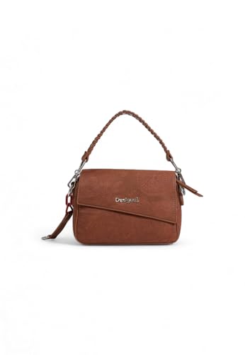 Desigual, Accessori Borsa A Mano Pu Donna, Marrone, One Size