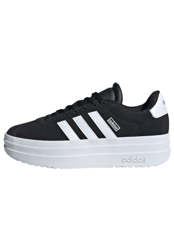 Adidas Unisex - Bambini Vl Court Bold Shoes Junior, Core Black/Cloud White/Cloud White, 38 Eu