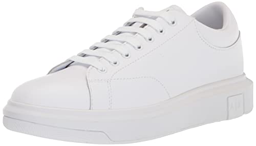 Armani Exchange Armani Exchange Men'S, Basic, Back Extended Logo, Sneaker, Optic White, Scarpe Da Ginnastica Uomo, Bianco Opaco, 44.5 Eu