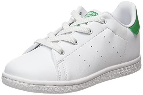 Adidas Stan Smith El I, Sneaker Unisex - Bambini E Ragazzi, Bianco (Ftwr White/Ftwr White/Green Fx), 25 Eu