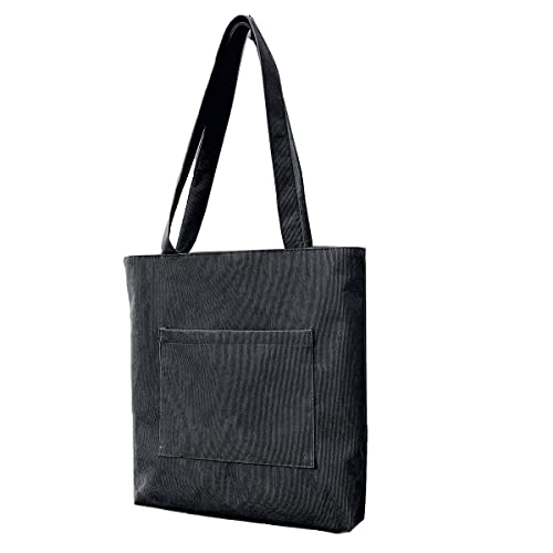 Cinghia Shopping Bag Donna,Tote Bag Con Cerniera, Tela, Università, Borsa In Velluto A Coste,38X 38Cm Pieghevole E Riutilizzabile Per Scuola,Lavoro,Vi