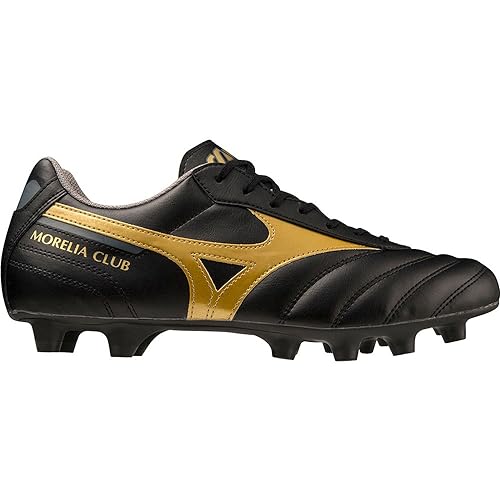 Mizuno Morelia Ii Club, Scarpe Da Football, Unisex - Adulto, Black/Gold (Numeric_40_Point_5)