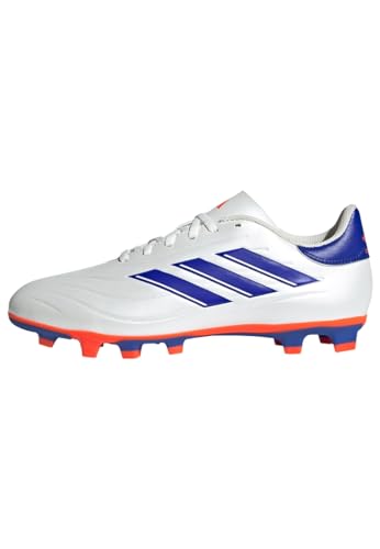 Adidas Copa Pure Ii Club Football Boots Flexible Ground, Scarpe Da Calcio Unisex - Adulto, Ftwr White Lucid Blue Solar Red, 44 Eu