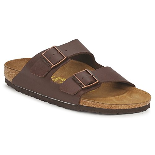 Birkenstock 51703 Arizona Sandali Unisex Adulto, Marrone (Dunkelbraun), 45 Eu Stretto