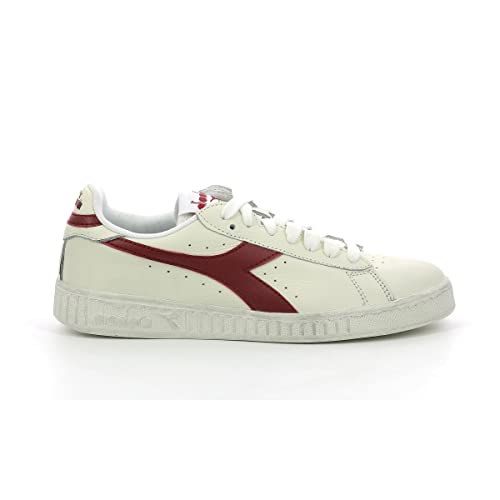 Diadora Game L Low Waxed, Sneaker Unisex - Adulto, White Red, 44 Eu