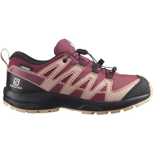 Salomon Xa Pro V8 Climasalomon Waterproof Scarpe Da Outdoor Da Bambini, Calzata Precisa, Grip Su Tutti I Terreni, Look Sportivo, Earth Red, 33