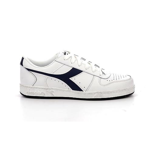 Diadora Magic Basket Low Icona, Scarpe Da Ginnastica Unisex-Adulto, Bianco (White Blue Caspian Sea), 40.5 Eu