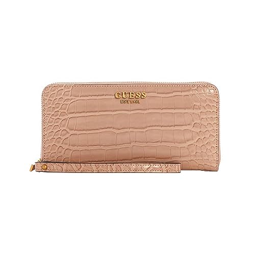 Guess Laurel Slg Large Zip Around, Borsa Donna, Taupe, Unica
