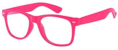 Boolavard Kids Nerd Occhiali Clear Lens Geek Occhiali Finti Per Ragazze Ragazzi Occhiali Età 4-12 (Rosa)