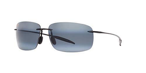 Maui Jim Occhiali Da Sole Breakwall 422-02 Nero Lucido 63Mm