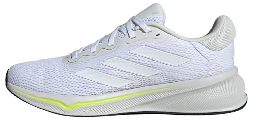 Adidas Response Runner Shoes, Scarpe Basse Non Da Calcio Uomo, Cloud White/Cloud White/Lucid Lemon, 42 Eu