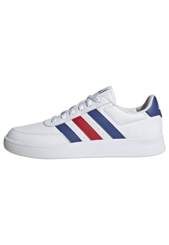 Adidas Breaknet 2.0 Shoes, Sneaker Uomo, White/Lucid Blue/Better Scarlet, 44 2/3 Eu