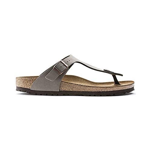 Birkenstock Gizeh Birko-Flor, Sandali Unisex - Adulto, Grigio (Stone Nubuk), 40 (Normale)