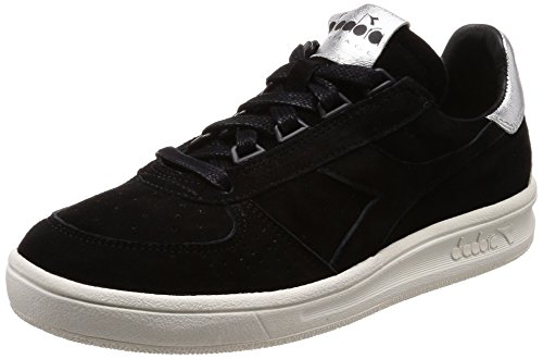 Diadora Heritage, Donna, B. Elite W Metallic Black, Suede/Pelle, Sneakers, Nero, 37