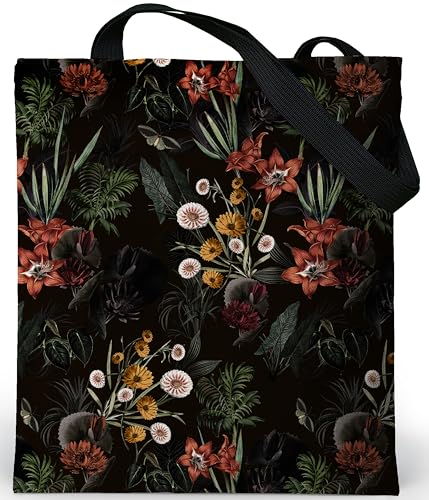 Loxato The Tote Bag Aesthetic - Borsa Tote Con Cerniera E Tasca Interna - Shopping Bag Donna - Borsa Di Tela Con Cerniera - Tote Bag Università - Bors