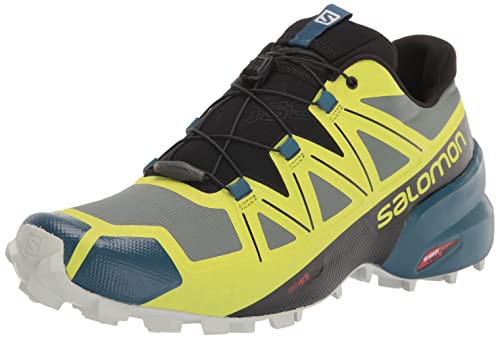 Salomon Speedcross 5, Scarpe Da Trail Running Uomo, Multicolore (Duck Green/Black/Evening Primrose), 40 Eu