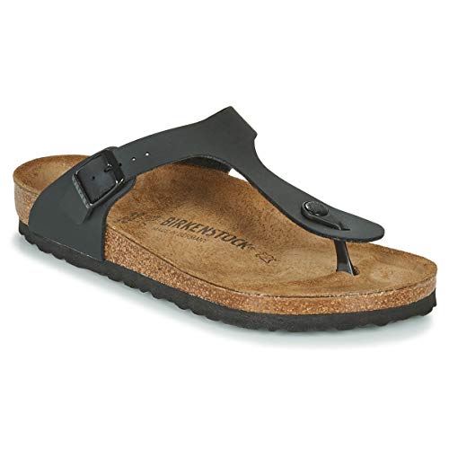Birkenstock Gizeh Birko-Flor, Sandali Unisex - Adulto, Nero, 43 (Normale)